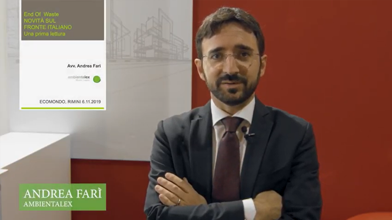 Ambientalex a Ecomondo con un convegno dedicato a End-of-Waste ed economia circolare. Le opinioni dei protagonisti nel video reportage di Amapola.