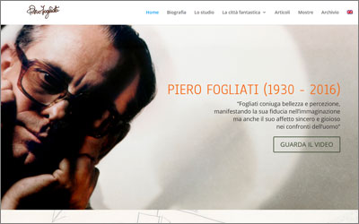 Amapola progetta il website di Piero Fogliati, l’artista della “Città fantastica”