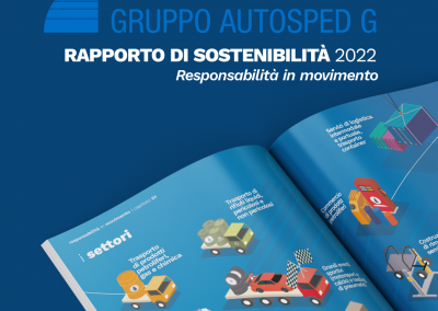 Pagina interna del Rapporto di sostenibilità 2022 di Gruppo Autosped G - le società