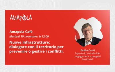 Webinar Amapola Cafè – Nuove infrastrutture: dialogare con il territorio per prevenire o gestire i conflitti