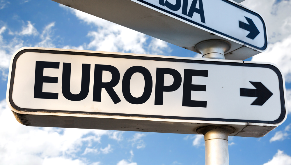 Cartello con scritta Europa